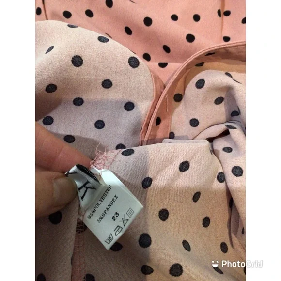 Pink Polka Dot Button-Up Fit & Flare Dress - NWOT - Picture 6 of 9